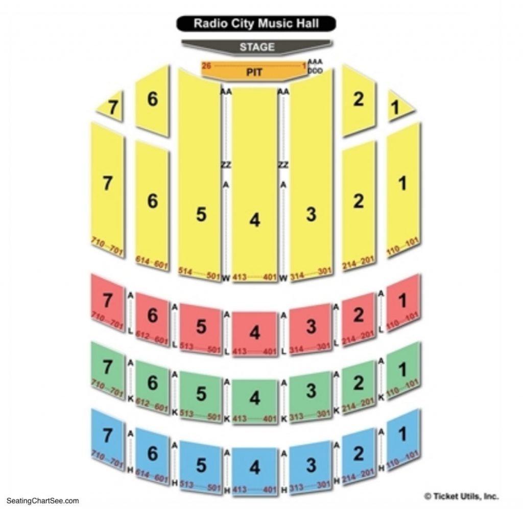 Radio City Music Hall Theater Seating Chart