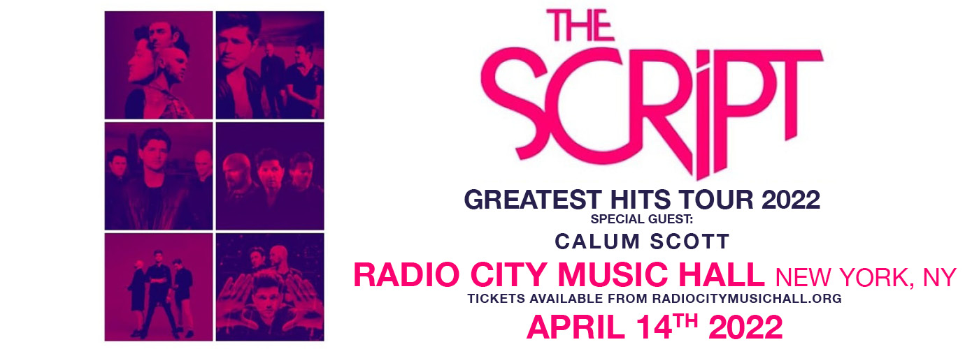 The Script: Greatest Hits Tour 2022 at Radio City Music Hall tickets The Script: Greatest Hits Tour 2022 at Radio City Music Hall